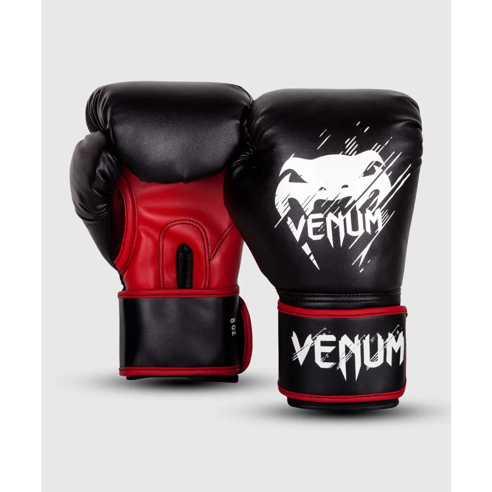 Venum Contender Kids Boxing Gloves - Black/Red - MASA