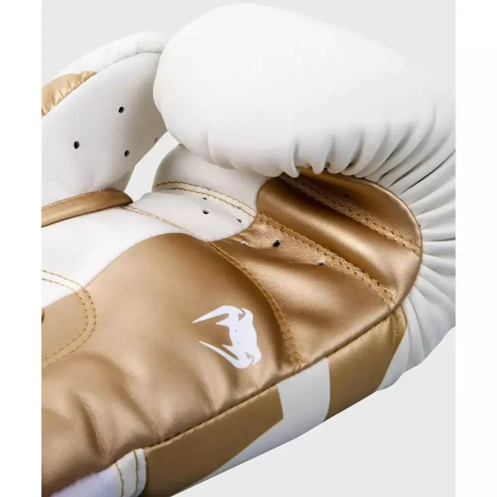 Venum Elite Boxing Gloves Ivory Gold MASA