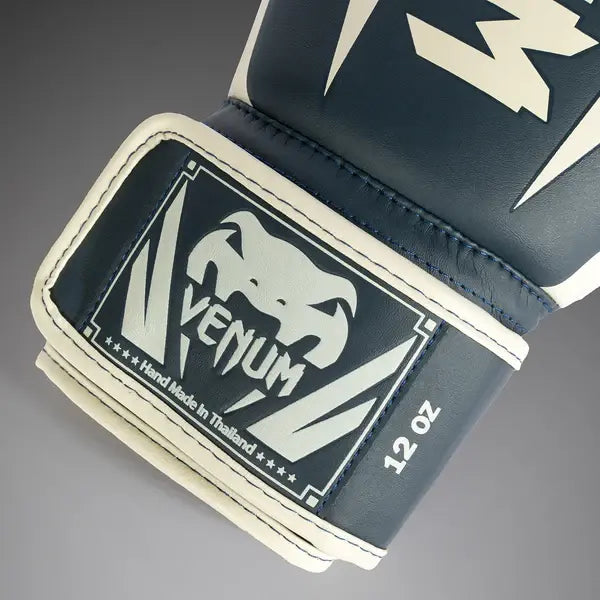 Venum Elite Boxing Gloves - Navy Blue/Ivory - MASA