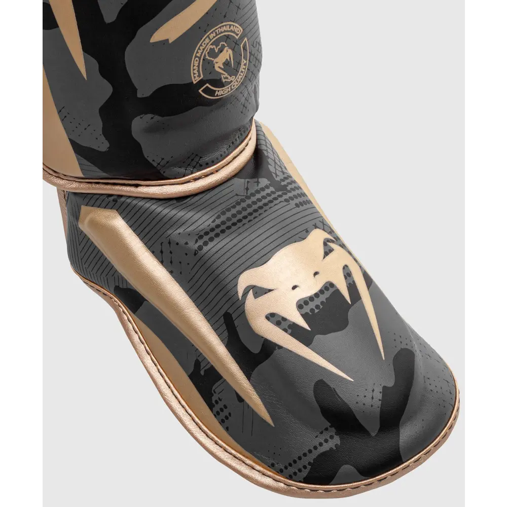 Venum Elite Standup Shinguards - Camo/Gold - MASA