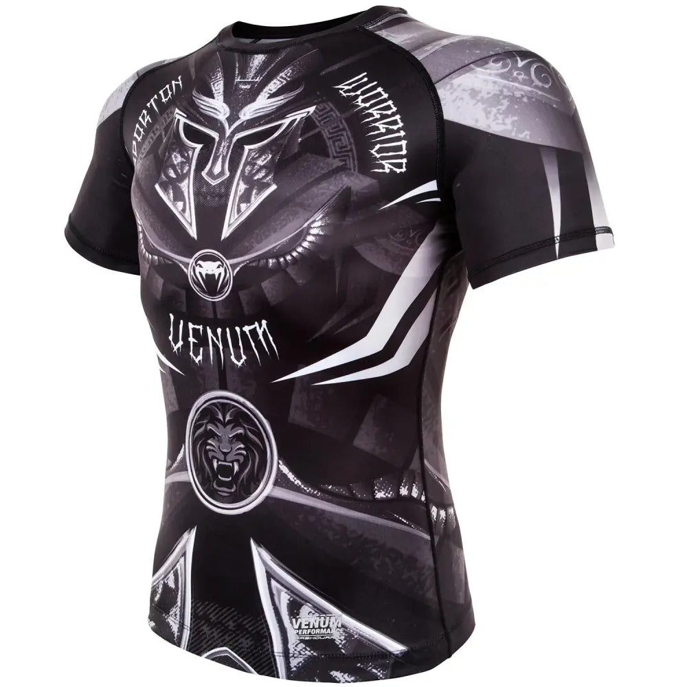 Venum Gladiator 3.0 Rashguard - Black/White - Short