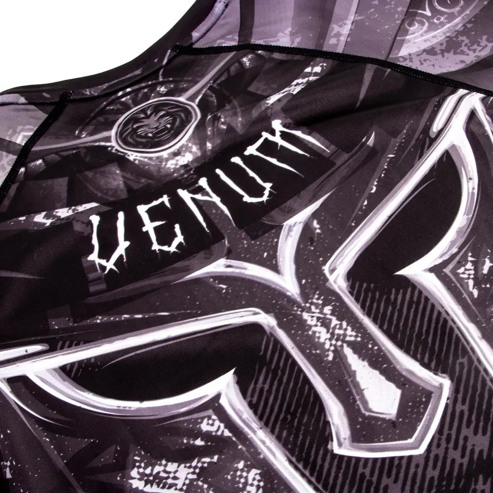 Venum Gladiator 3.0 Rashguard - Black/White - Short