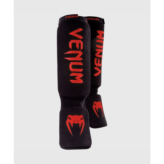 Venum Kontact Shin Guards - Black/Red - MASA