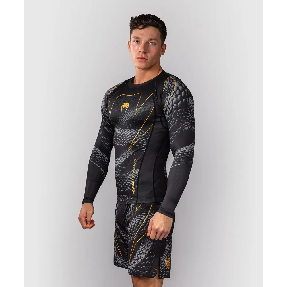 Venum Matupa Long Sleeve Rashguard - Black/Grey/Gold