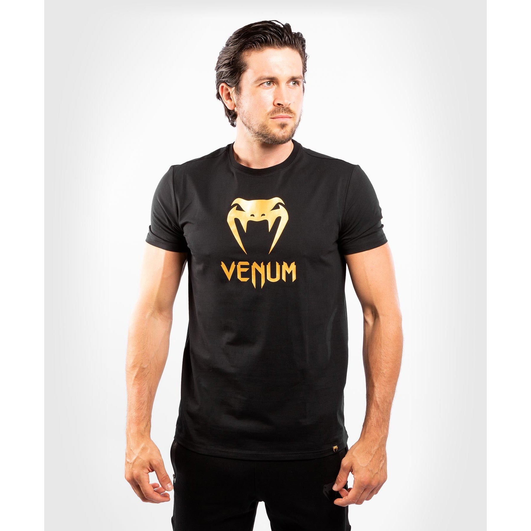 Black with gold Venum logos - Venum t shirt