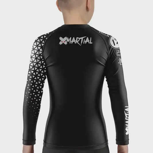 XMartial Grappler Kids Rank BJJ Rash Guard - MASA