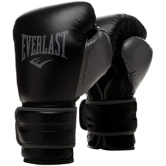 Everlast Powerlock 2 Training Boxing Gloves - Black/Grey