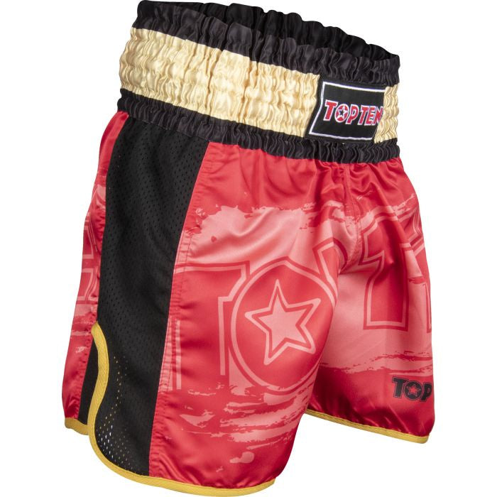 Topten Power Ink Muay Thai Shorts - Red